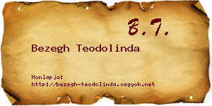 Bezegh Teodolinda névjegykártya